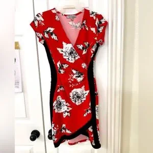 Dresses | Macys Red And Black Cocktail Dress | Poshmark